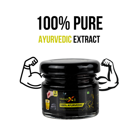 Shilajit X1 Resin 15g | Pure Himalayan Shilajit | 100% Ayurvedic Natural Resin for Strength, Stamina & Performance | Authentic & Potent Supplement for Men & Women