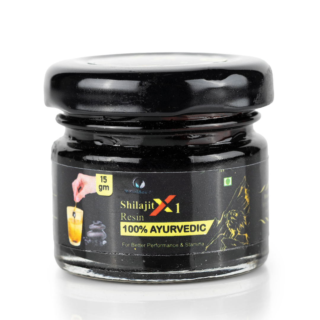 Shilajit X1 Resin 15g | Pure Himalayan Shilajit | 100% Ayurvedic Natural Resin for Strength, Stamina & Performance | Authentic & Potent Supplement for Men & Women