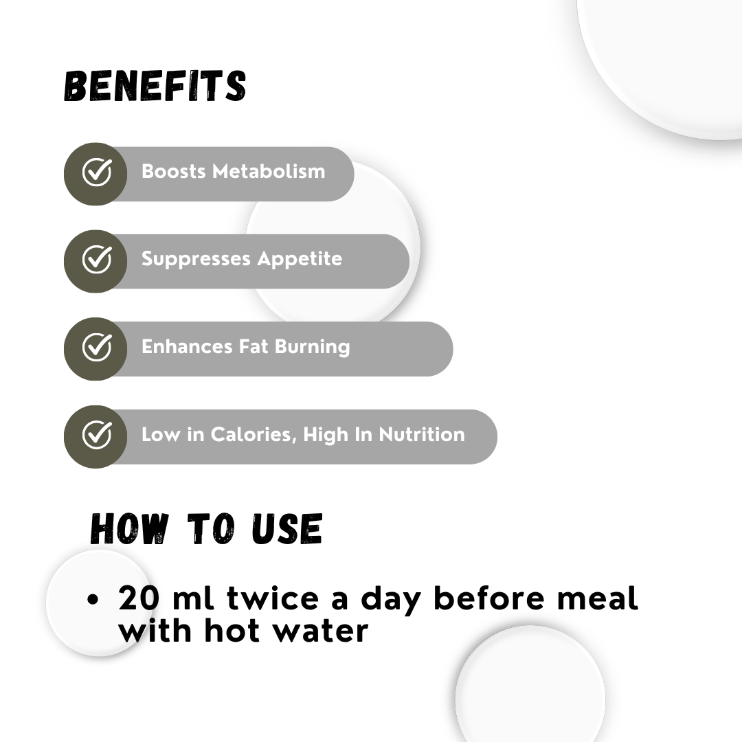 Sowprajotha Weight Loss Juice – Natural Detox & Fat Burner – 500ml | Herbal Nutraceutical for Metabolism Boost & Appetite Control