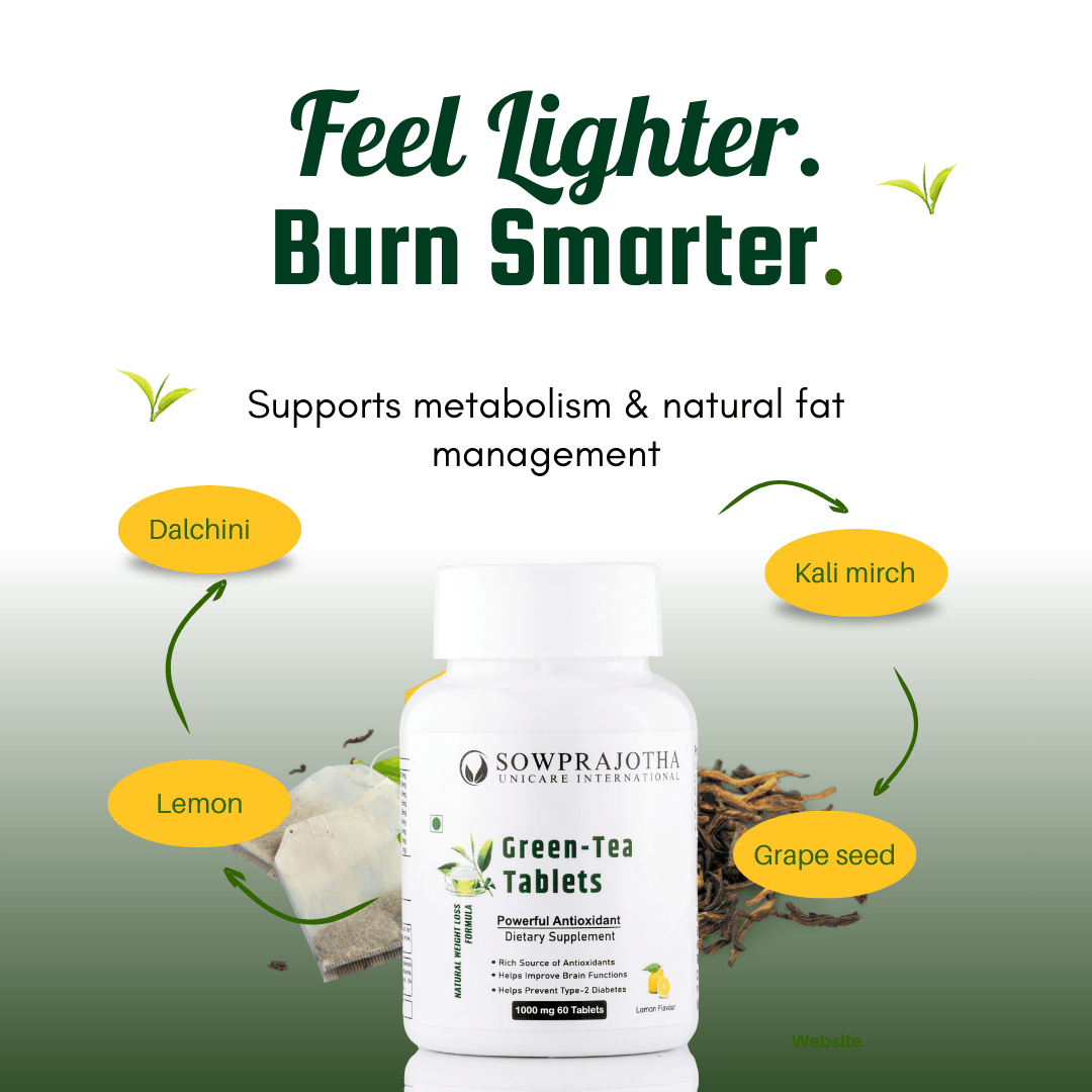 Green Tea tablet | Lemon Flavor | Weight Management - Image 3