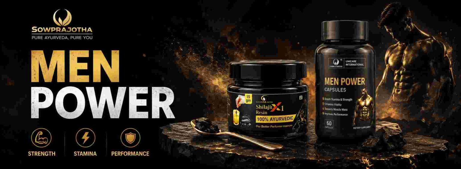 Sowprajotha Shilajit Resin and Men Power Capsules for men's wellness
